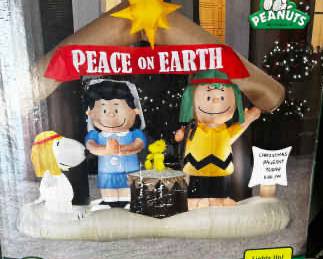 6ft Peanuts Inflatable Peace On Earth