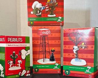 4 Dept 56 Snoopy Figurines