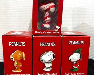Dept 56 Gingerbread Bow Wow, Totally Tinsel, Holly Jolly Hound, Candy Canine
