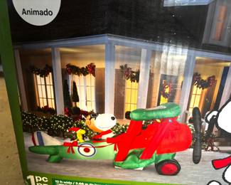 12ft Inflatable Snoopy Red Baron With Woodstock
