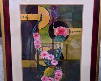 Jaxine Cummins Signed Experimental Art East Meets West