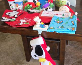 Assorted Snoopy Christmas Items
