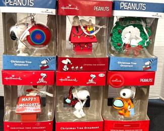 6 Hallmark Snoopy Christmas Tree Ornaments