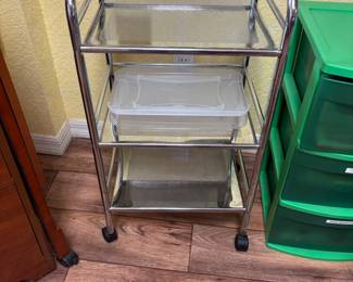 3 shelf rolling cart