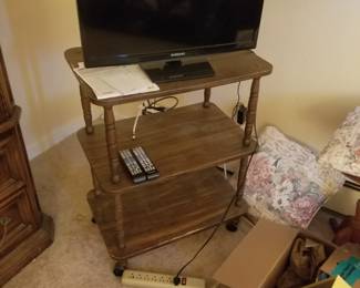 TV; rolling cart