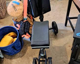 Scooter for patient with leg injury