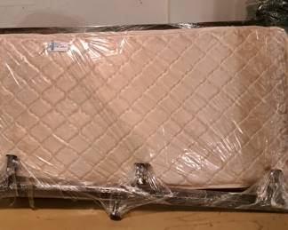 Twin mattress, box springs and frame