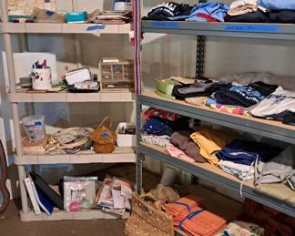 Clothing; office supplies; sewing items