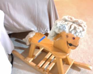 Wood rocking horse