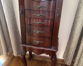 Mahogany Jewelry Armoire 