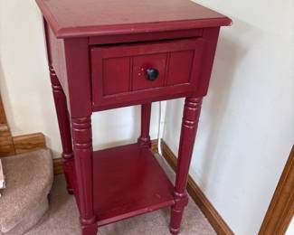 Red side table