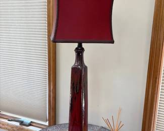 Red Ceramic Accent Lamp 