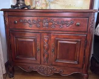 Ornate French Provincial Sideboard Hutch 
