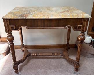 Louis XVI Style Table with Marble  top 