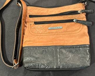 Stone Mountain Black Pebble Leather Crossbody 
