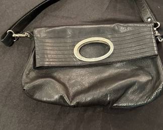 Nuovedive Black Leather Hobo Bag 