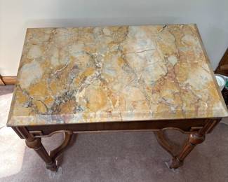 Louis XVI Style Table with Marble  top 