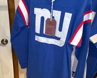 New York Giants Mitchell & Ness Team Captain V-Neck Long Sleeve T-shirt 