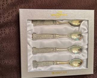 Grace TeaWare Silverplated Demitasse/Dessert Spoon Set 