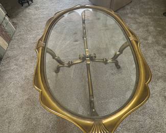 MCM Oval Brass Table 