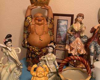 Vintage Buddhas , Geishas, Chinese items 