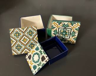 small tile trinket boxes