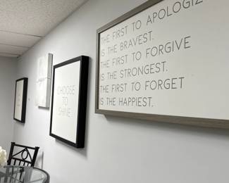 framed sign inspirational quote 