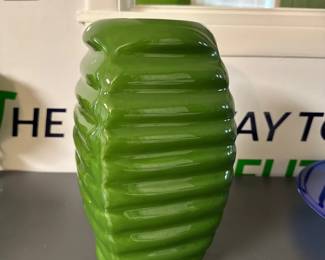 green worm vase 