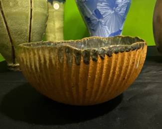 glazed rustic hand thrown ceramic bowl 