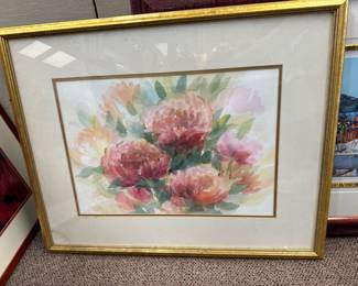 Peony Watercolor Painting 