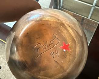 Raku Pottery Vase by Les Mitchell 