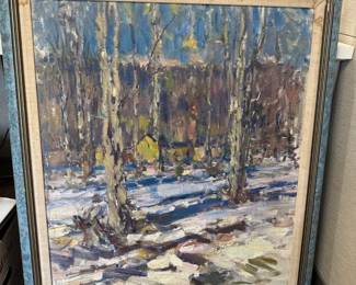 Oil Painting Winter Scene - Martin Krumins 