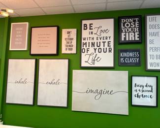 collection of framed inspirational quotes 