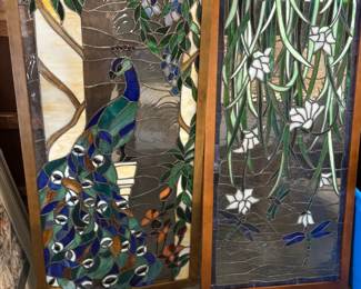 Peacock Stained Glass Window 