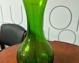 Green Glass Vase 