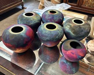 Raku Pottery Vases