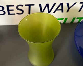 apple green matte vase 