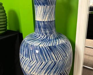 Blue White Handcrafted Vase 