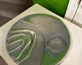 Silver Pottery Plate 