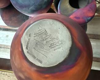 Raku Pottery Vase 