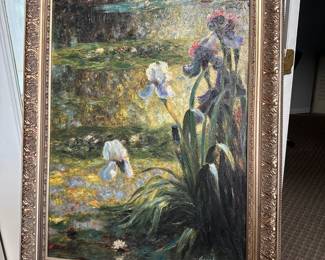 Greg Singley Impressionist Oil Painting Wild Irises 