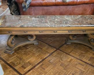 vintage marble coffee table