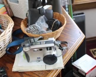 Binoculars, Sony Camera, Trinkets