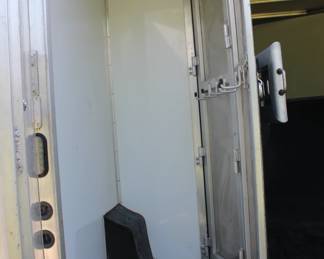 Inside of the horse trailer