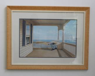 Art of Balcony Over Looking the Ocean