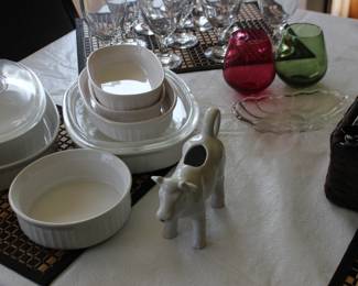 French Corning Ware, Cow Pitcher, Glassware
