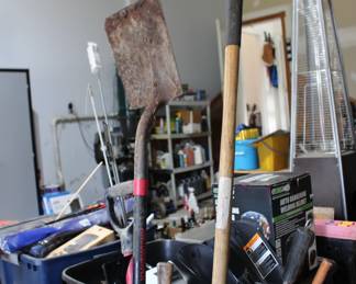 Hoes, Racks, Brooms, Yard Tools, Heaters