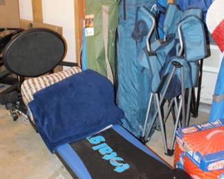 Rowing Machine and Chairs
