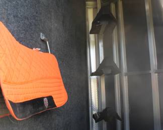 Inside of the horse trailer