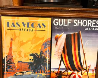  Framed Las Vegas and Gulf Shores Print 